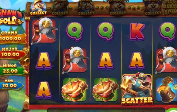 Screenshot from the Gnaw'n Gold slot by Play'n GO