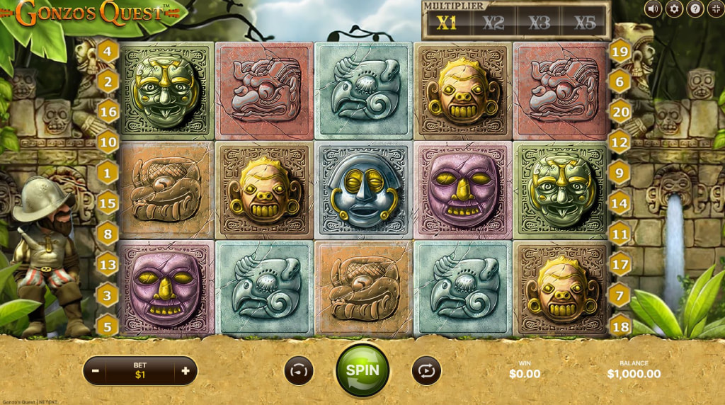 Screenshot van Gonzo’s Quest