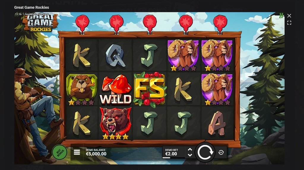 Screenshot cu noul slot Great game Rockies dezvoltat de Hacksaw