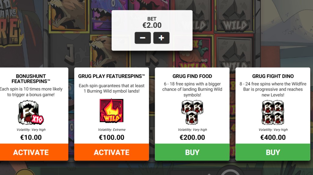 Screenshot from the Bonus Buy of Grug Makes Fire