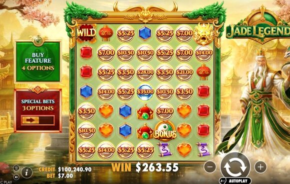 Screenshot fra den Nye Jade Legends Slot af Pragmatic Play