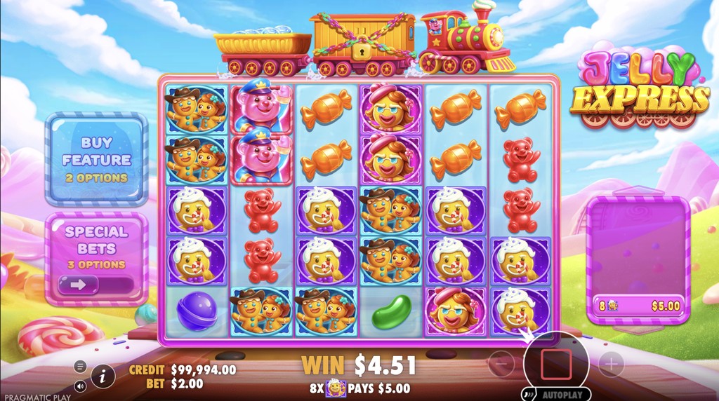 Screenshot from the Jelly Express by Pragmatic Play game