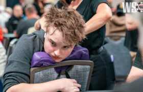 WSOP final table chip leader, Lucas Jumalon.