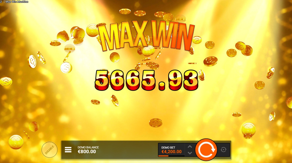 Screenshot della funzione supercore FeatureSpins su Max Win Machine