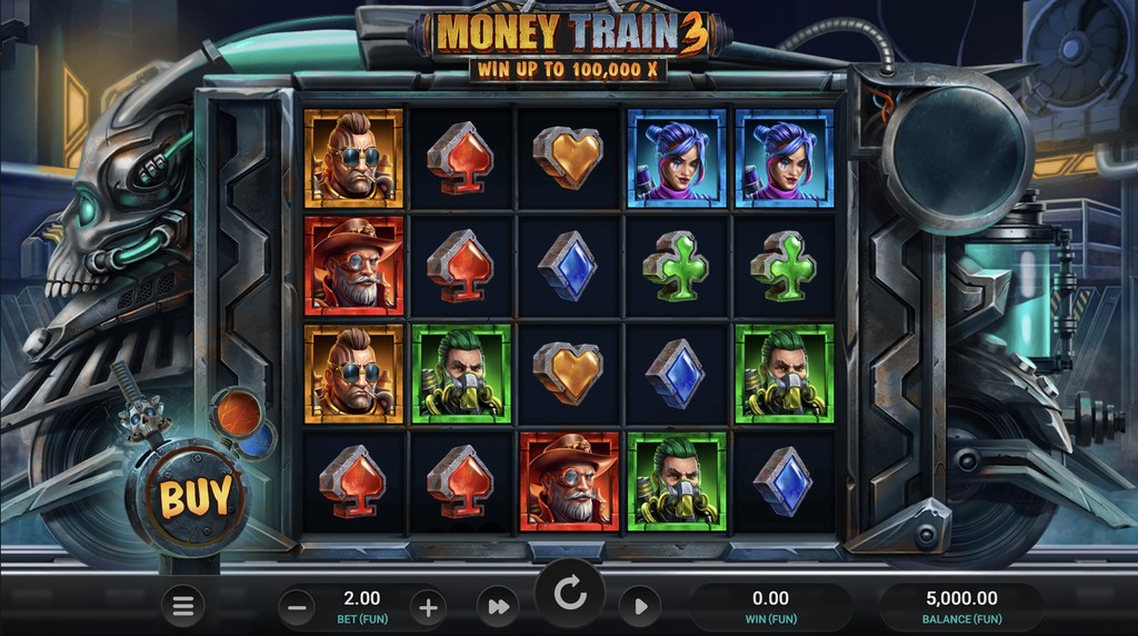 Screenshot from the Money Train 3 by Relax Gaming game