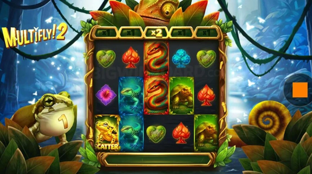 Screenshot from the free spins game of MultiFly 2
