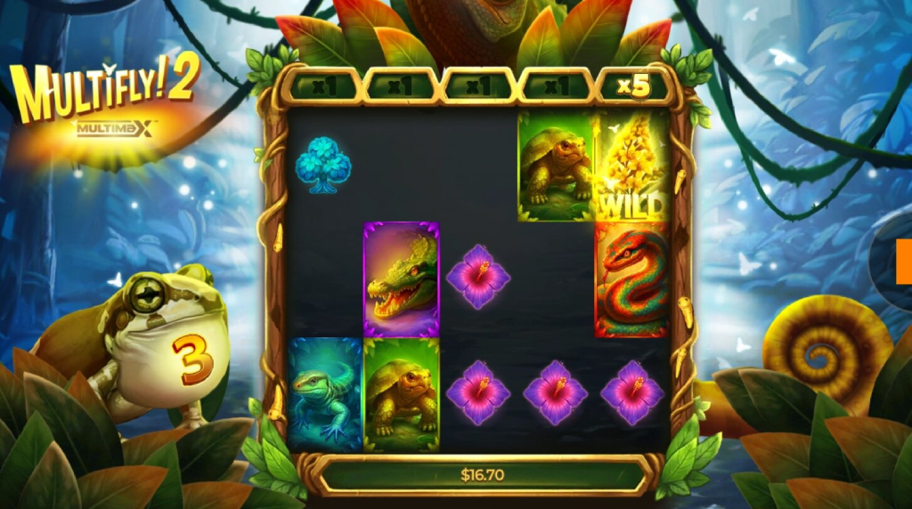 Screenshot from the reel multiplier of MultiFly 2