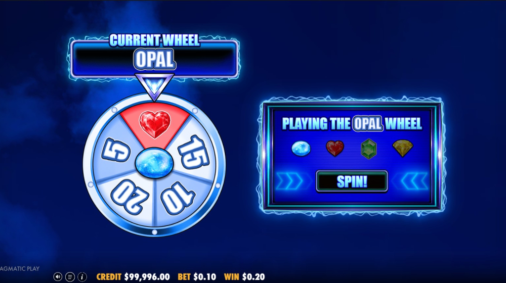 Opal Bonus attivato su 777 Wheel Blitz