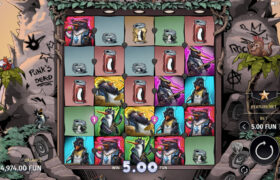 Screenshot from the New Punk Penguin Slot by Print Studios