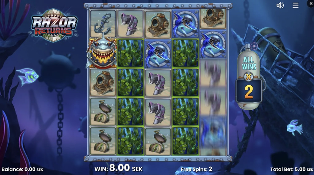 Screenshot fra Razor Returns af Push Gaming