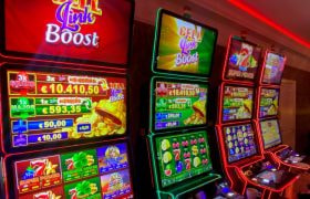 Slots Lined up in an Irish Slot Arcade