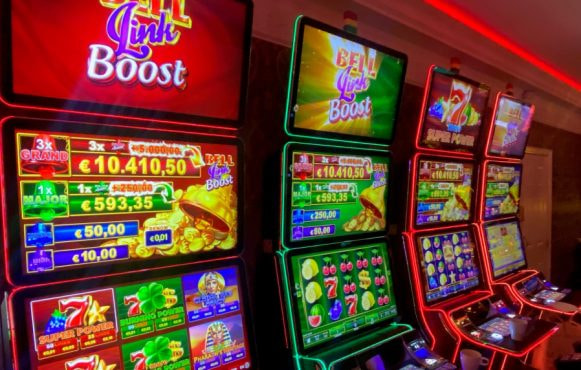 Slots Lined up in an Irish Slot Arcade