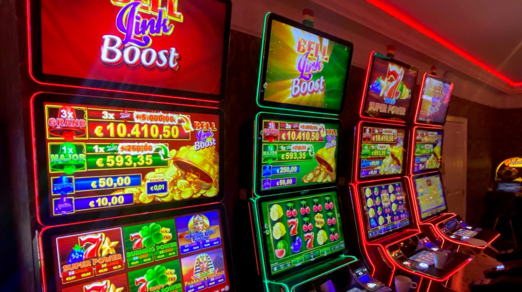Slots Lined up in an Irish Slot Arcade