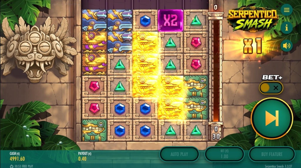 Screenshot fra den Nye Serpentico Smash Slot af Thunkerkick
