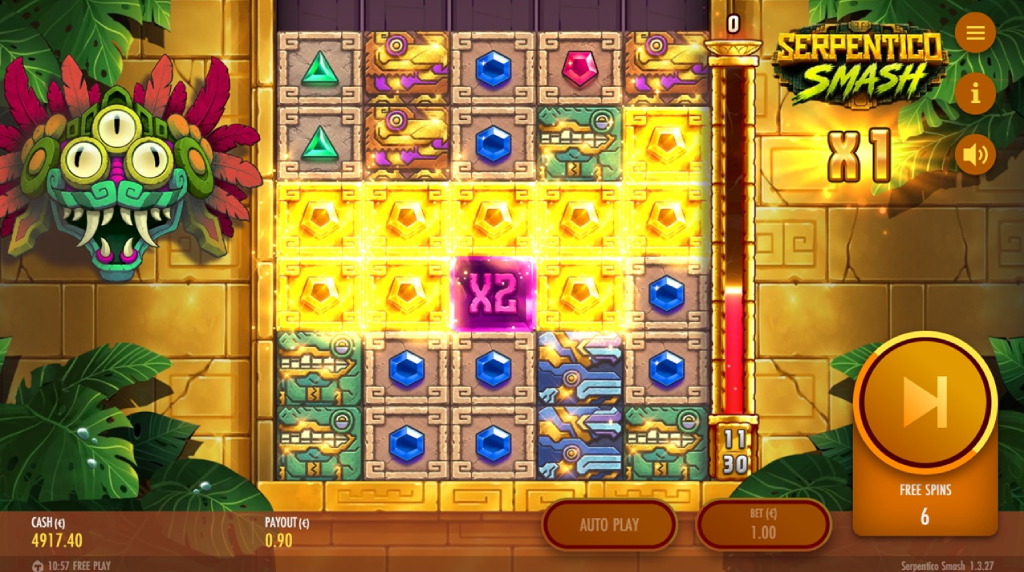 Skærmbillede af Free spins Serpentico Smash