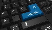 Sort keyboard med upgrade tast