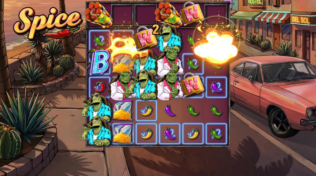Screenshot fra den Nye Spice Slot af NetEnt