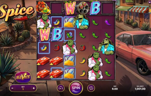 Screenshot from the New Spice Slot by NetEnt
