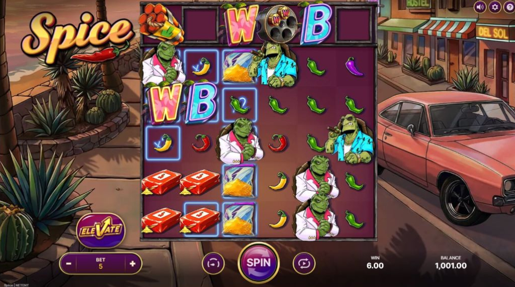 Screenshot from the New Spice Slot by NetEnt