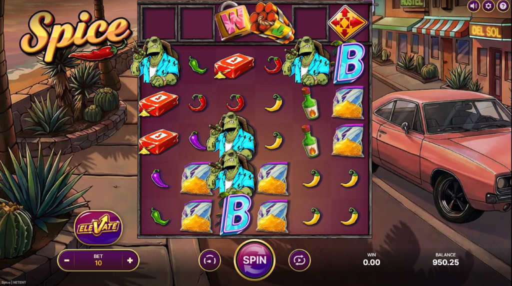 Screenshot van de nieuwe Spice slot van NetEnt