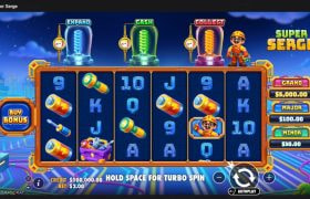 Screenshot cu noul slot Super Serge dezvoltat de Pragmatic