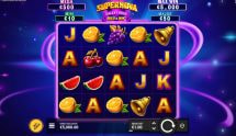 Screenshot van de nieuwe Supernova Galaxy Orbs slot van Hacksaw Gaming