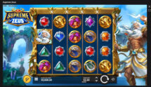 Screenshot cu noul slot Supreme Zeus dezvoltat de Hacksaw Gaming