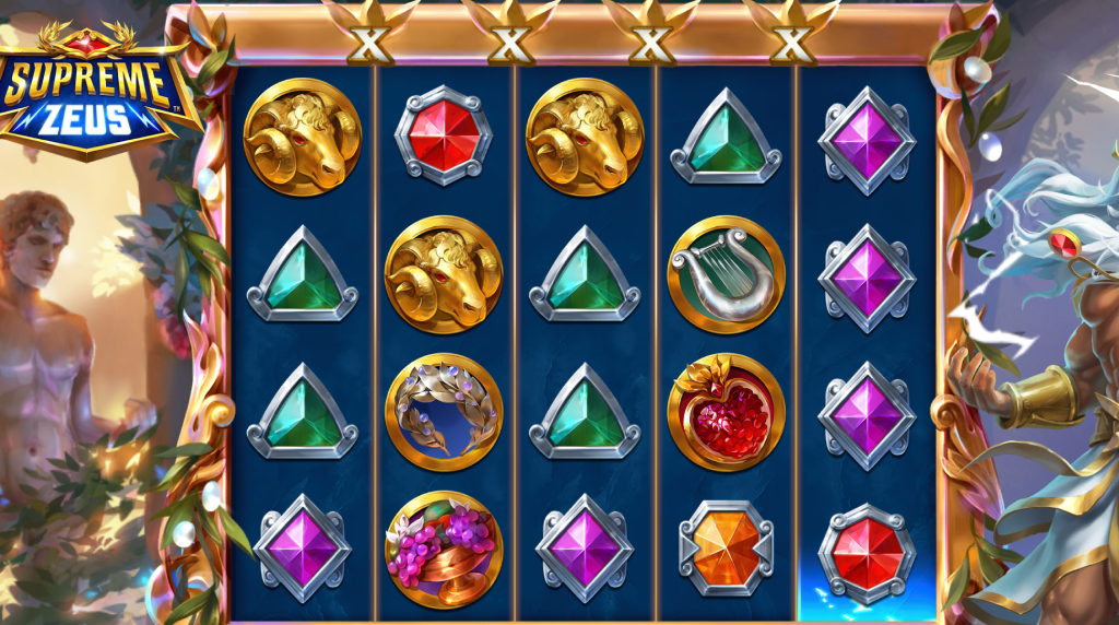 Screenshot from the free spins of Supreme Zeus