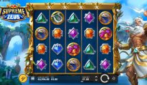 Screenshot van de nieuwe Supreme Zeus slot van Hacksaw Gaming