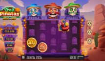 Screenshot fra den Nye Tres Pinatas Hold & Win Slot af Hacksaw Gaming