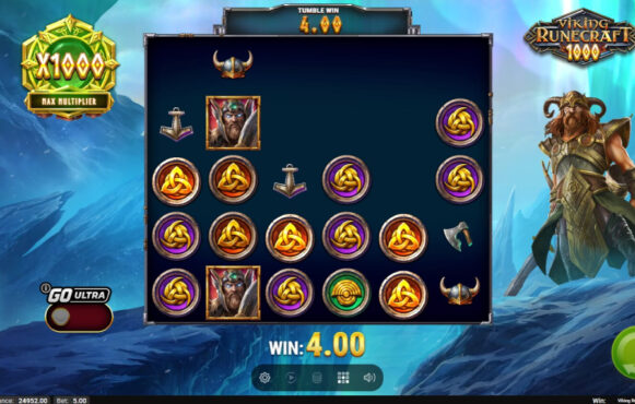 Screenshot from the New Viking Runecraft 1000 Slot by Play'n GO