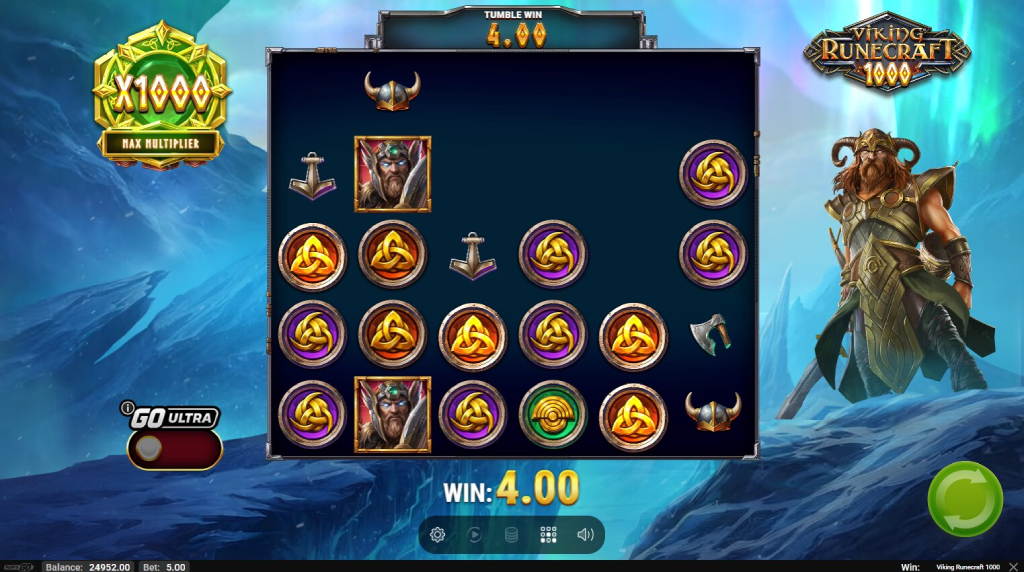 Screenshot from the New Viking Runecraft 1000 Slot by Play'n GO
