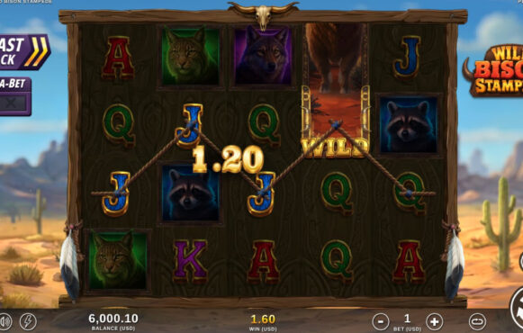 Screenshot from the New Wild Bison Stampede Slot by Slotmill