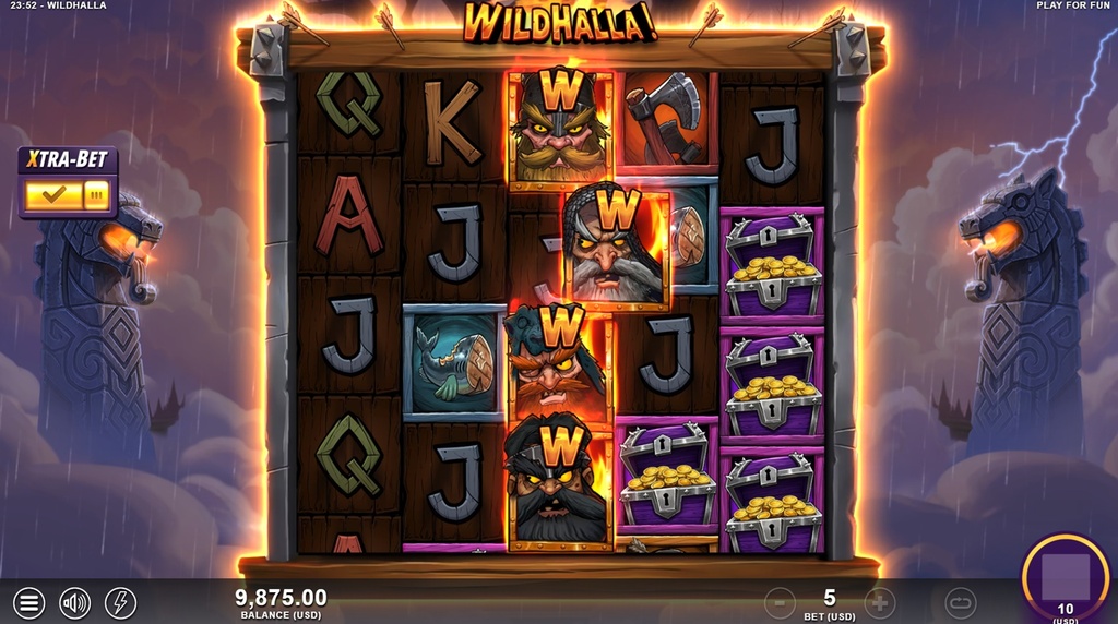 Skærmbillede af free spins i Wildhalla