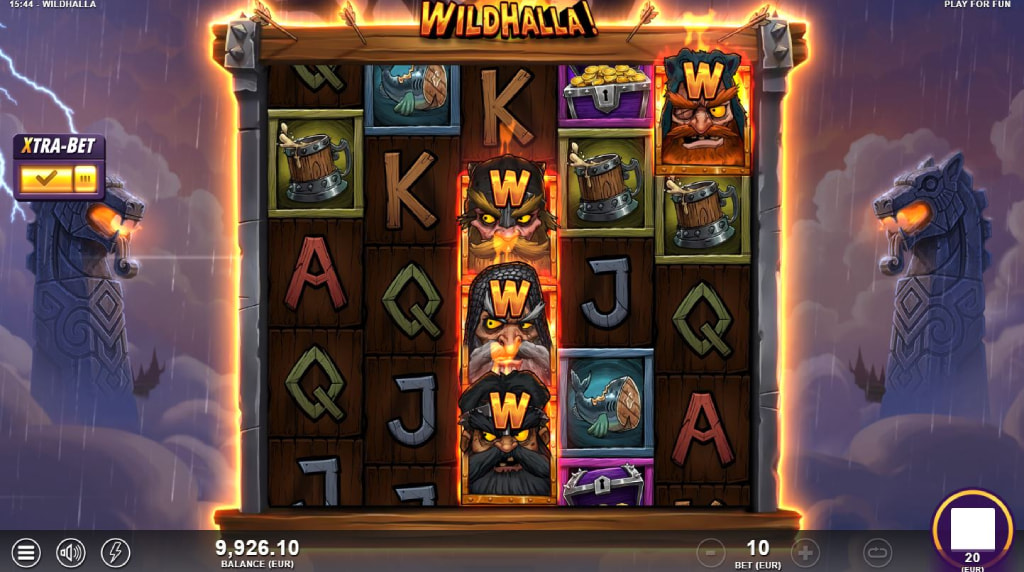 Screenshot van de Wildhalla Bonus Game