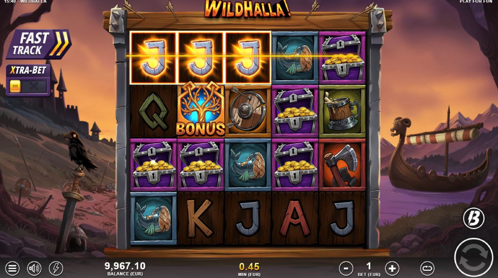 Screenshot van de nieuwe Wildhalla slot van Slotmill