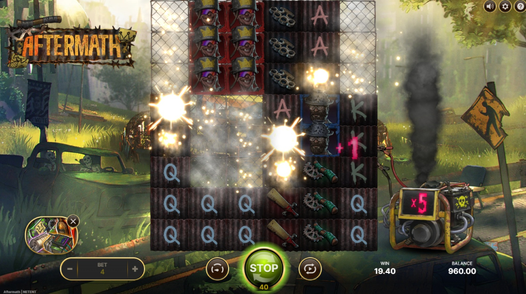 Screenshot fra den Nye Aftermath Slot af NetEnt