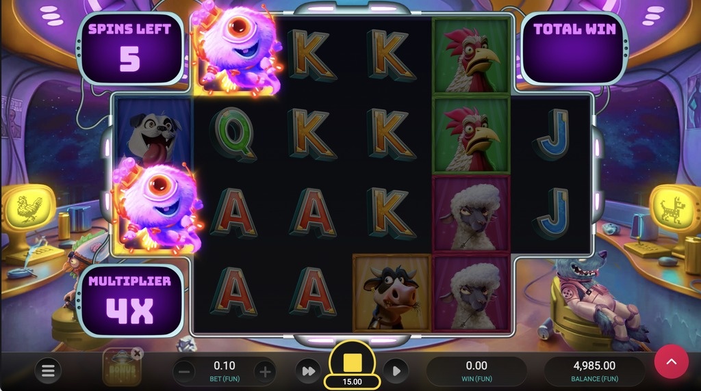 Screenshot from the Abduction Free Spins of Agroculture