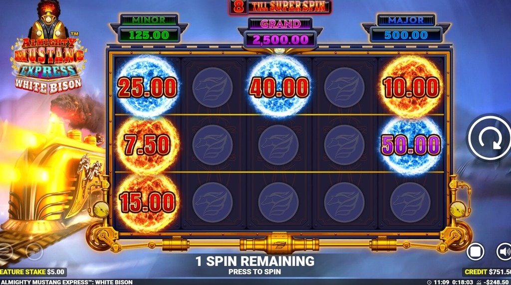 Screenshot from the Cash Lock of Almighty Mustang Express 2
