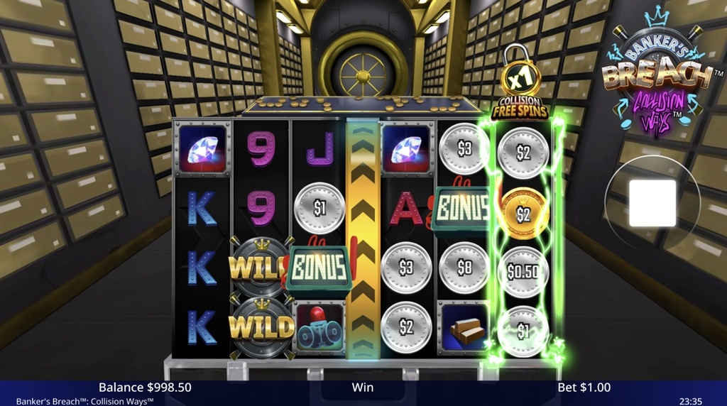 Screenshot fra den Nye Banker’s Breach Slot af Light & Wonder