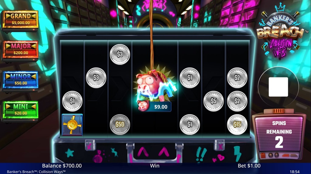 Screenshot van Banker's Breach bonusronde