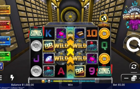 Screenshot from the New Banker's Breach Slot by Light and Wonder