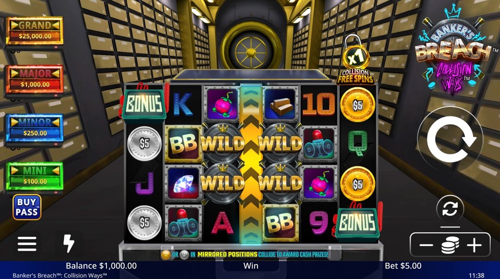 Screenshot from the New Banker's Breach Slot by Light and Wonder