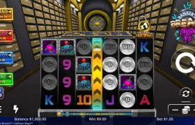 Screenshot van de nieuwe Banker's Breach slot van Light and Wonder