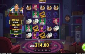 Screenshot from the New Chunky Carlo's Money Mania Slot by Play'n GO