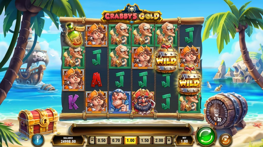 Screenshot van de slot Crabby’s Gold