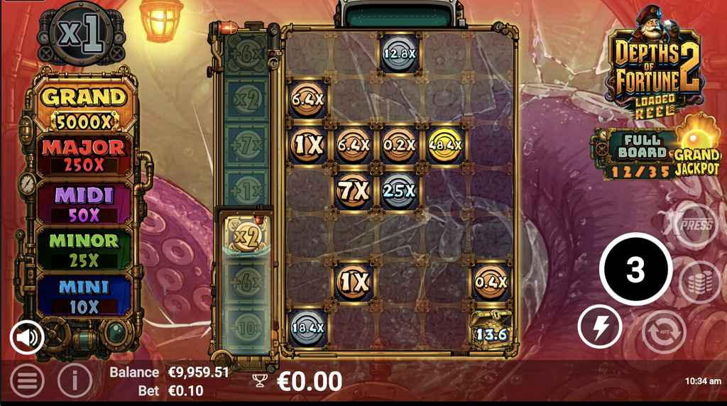 Screenshot from the Hold and Win of Depths of Fortune 2