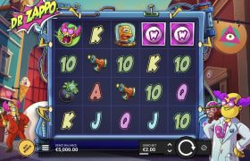 Screenshot from the New Dr Zappo Slot by Hacksaw Gaming