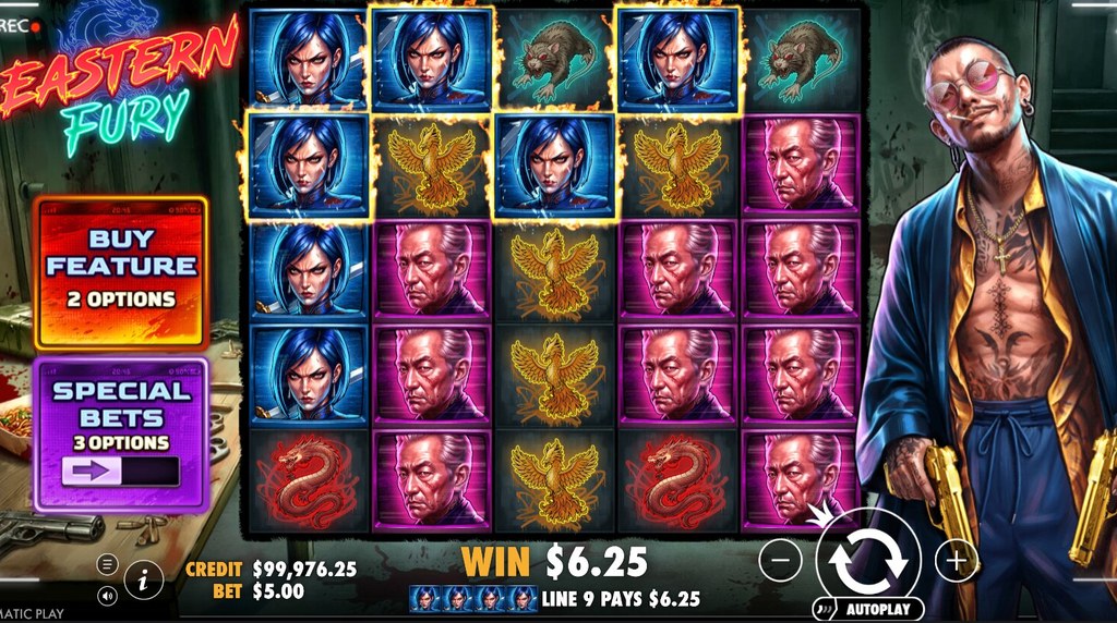 Screenshot from the New Eastern Fury Slot by Pragmatic Play