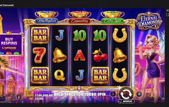 Screenshot cu noul slot Eternal Diamonds dezvoltat de Pragmatic Play